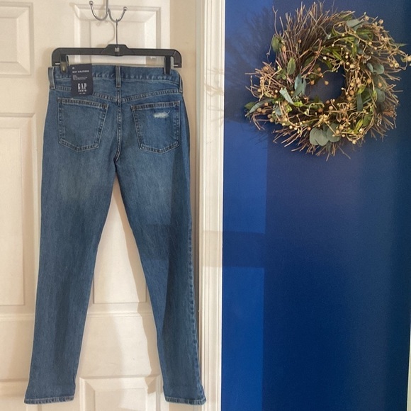 NWT Women’s Gap Stretch Best Girlfriend Washwell Jeans Indigo Color Size 25 - Picture 7 of 13